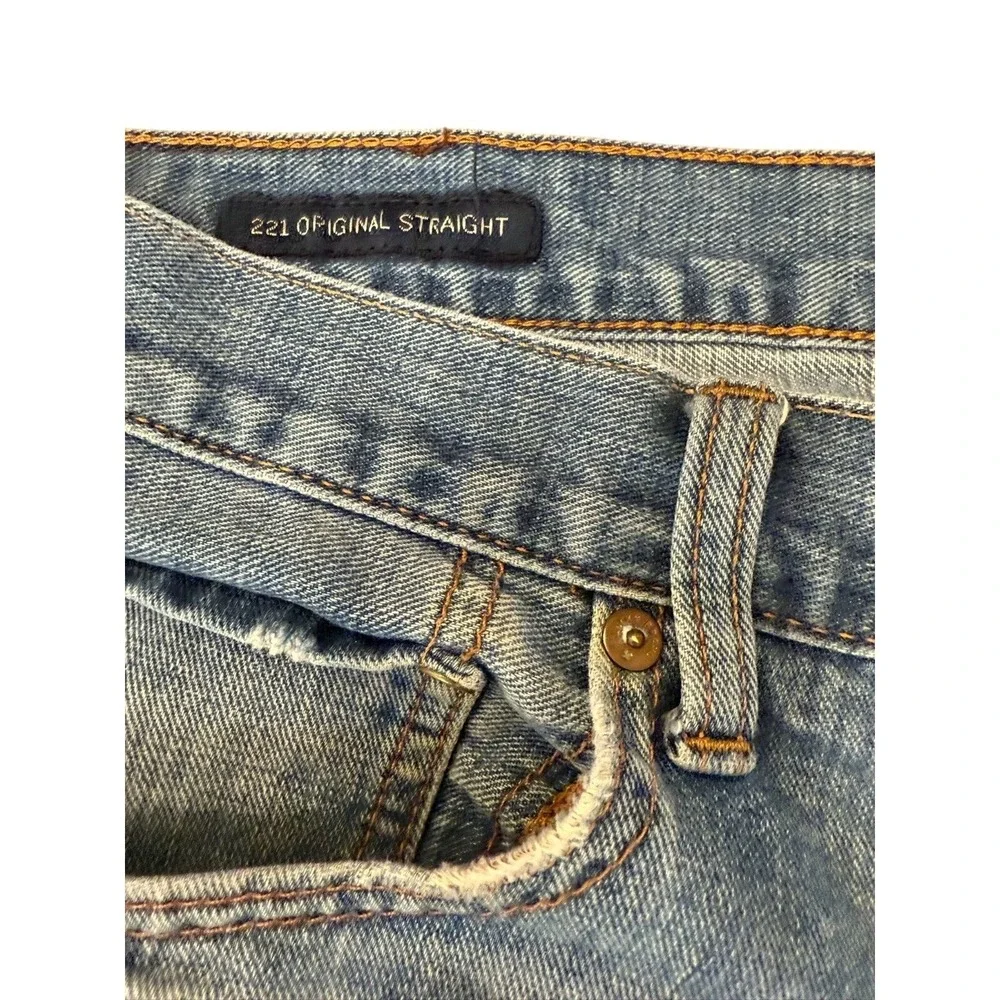 Lucky Brand Men's 221 Original Straight Distressed Faded Jeans Size 38 Inseam 31